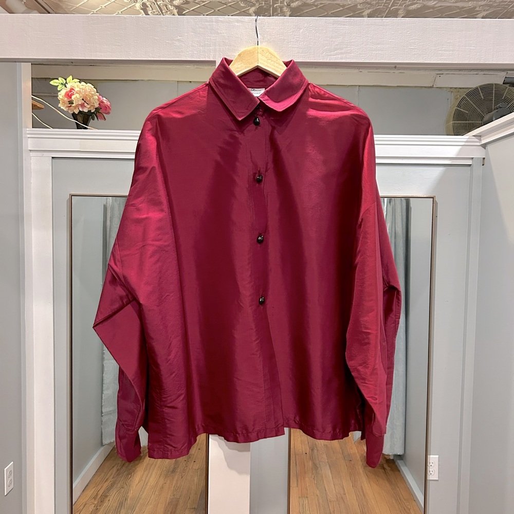 Silk Button Up Blouse